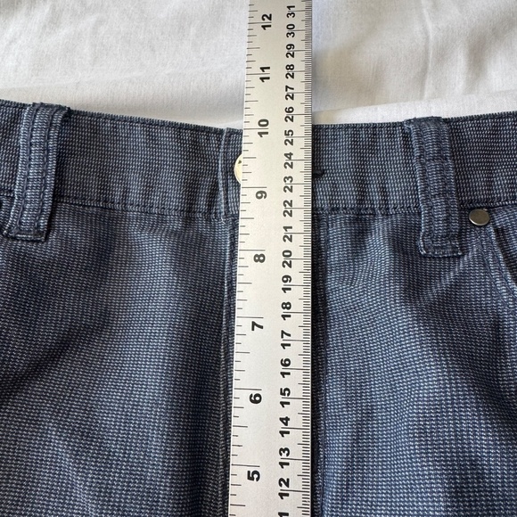 Perry Ellis Men's Flat Front Chino Casual Dress Pant Blue-Gray Trouser 34x32 - Picture 10 of 14